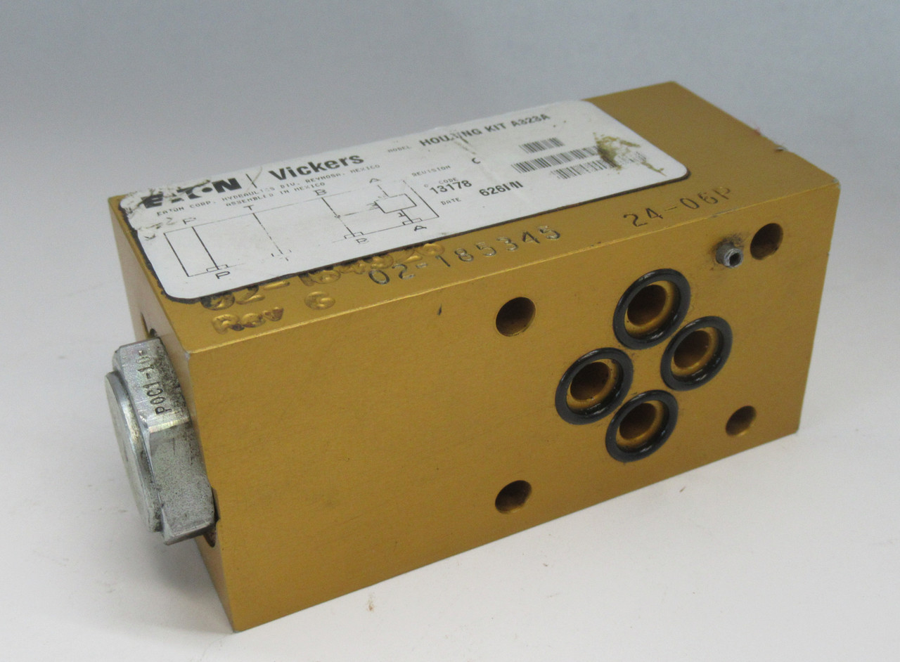 Eaton Vickers A323A 02-185345 Housing Kit Cavity for Check Valve SHELF WEAR NOP