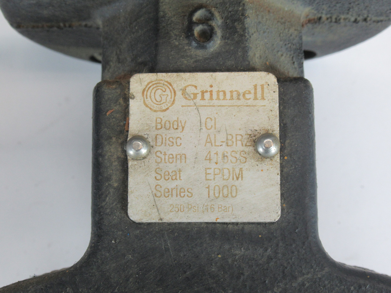 Grinnell 6-LC-1281-3 Lug-Style Butterfly Valve 6" Cast Iron Body SHELF WEAR USED