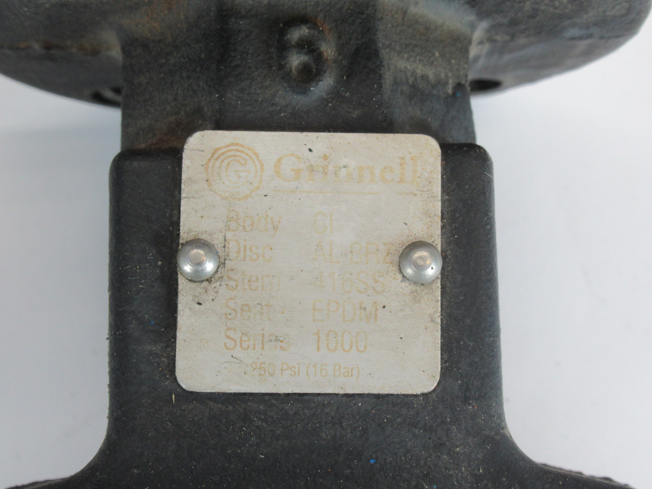 Grinnell 6-LC-1281-3 Lug-Style Butterfly Valve 6" Cast Iron Body NO LEVER USED