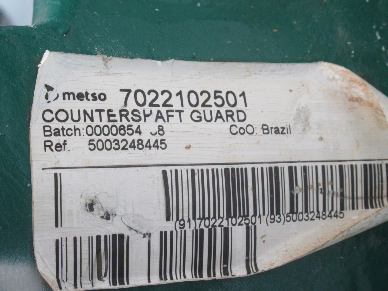 Metso 7022102501 Countershaft Box Guard for HP300 Cone Crusher SHELF WEAR NOP