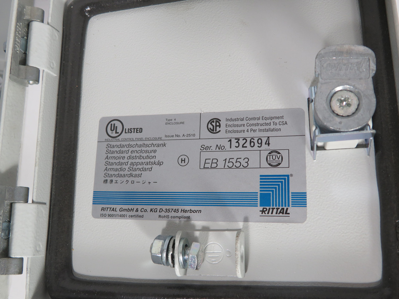 Rittal EB 1553 Standard Enclosure E-Box 150mm x 150mm x 120mm USED