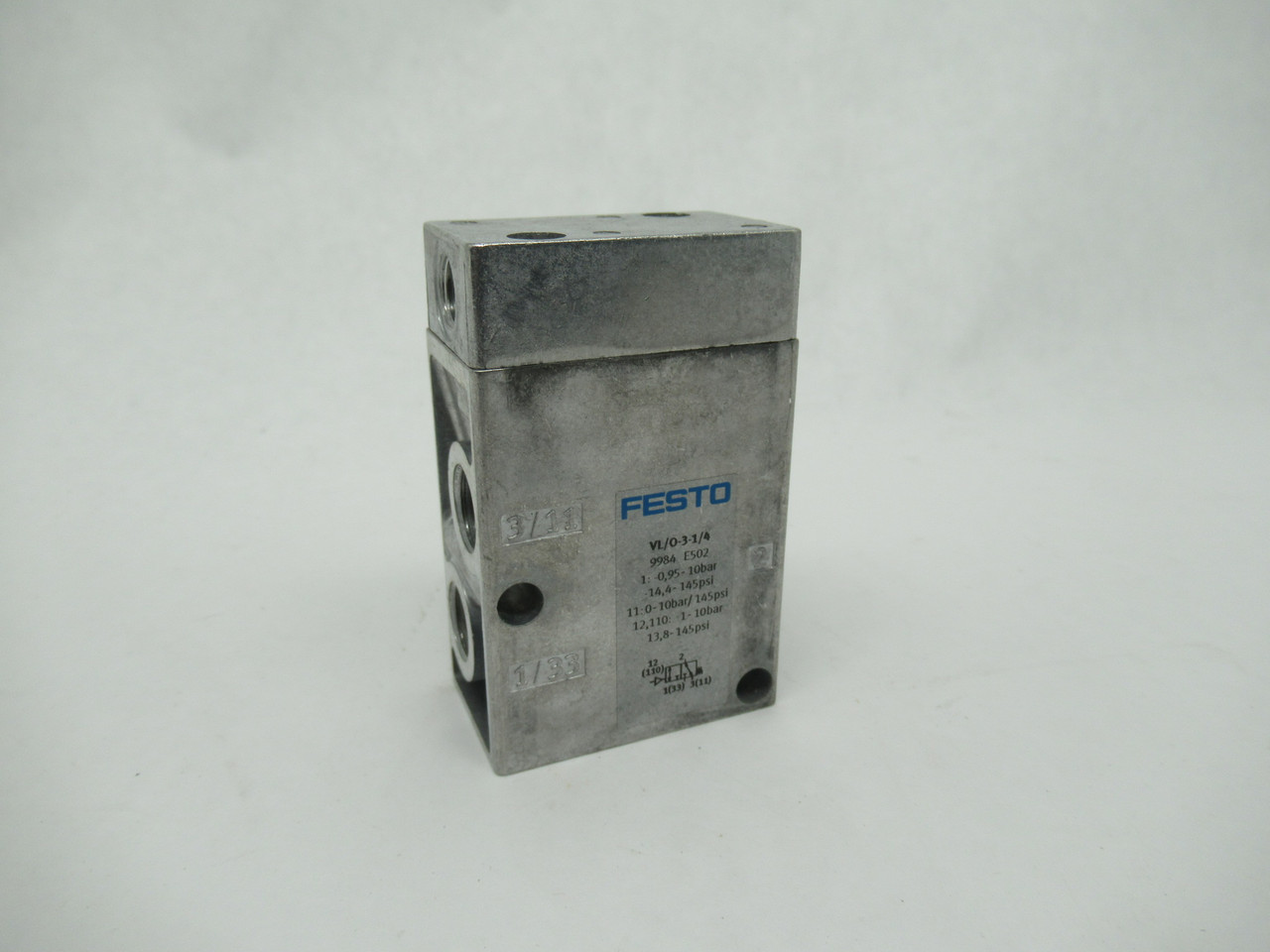 Festo 9984 VL/O-3-1/4 Universal Directional Control Valve 3/2-Way 10 bar NEW