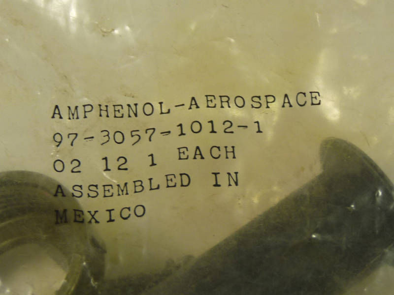 Amphenol 97-3057-1012-1 Cable Clamp with Bushing Size 20/22 NWB