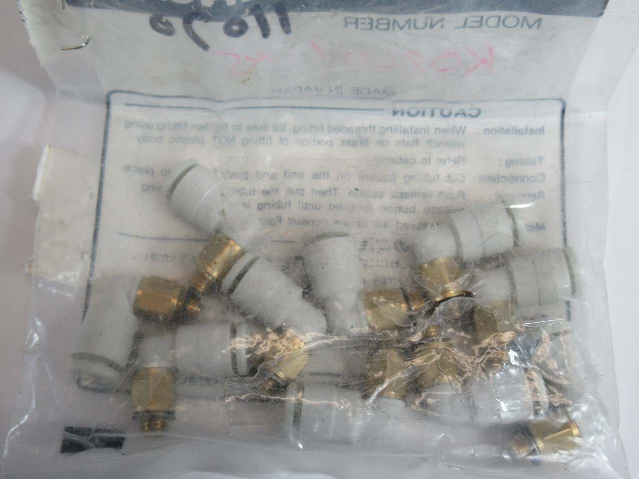 SMC KQ2L04-M5 Male Elbow Fitting 4mm Tube M5 Thread 10-Pk SHELF WEAR NWB