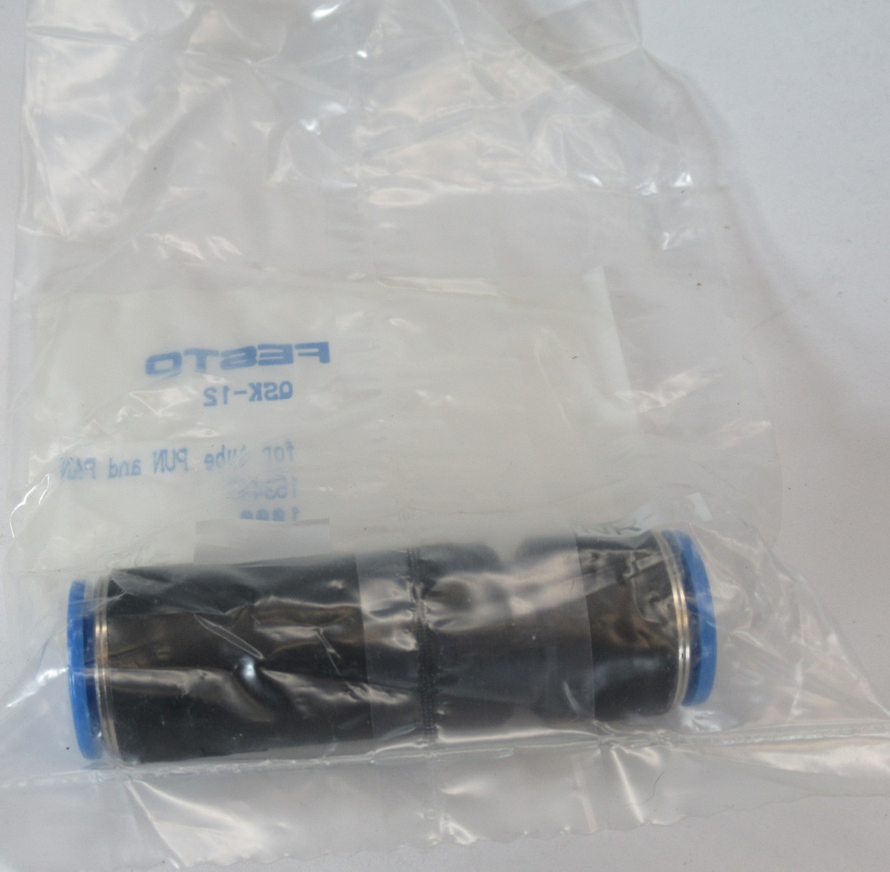 Festo 153443 QSK-12 Self-Sealing Push-In Straight Connector 12mm Tube NWB