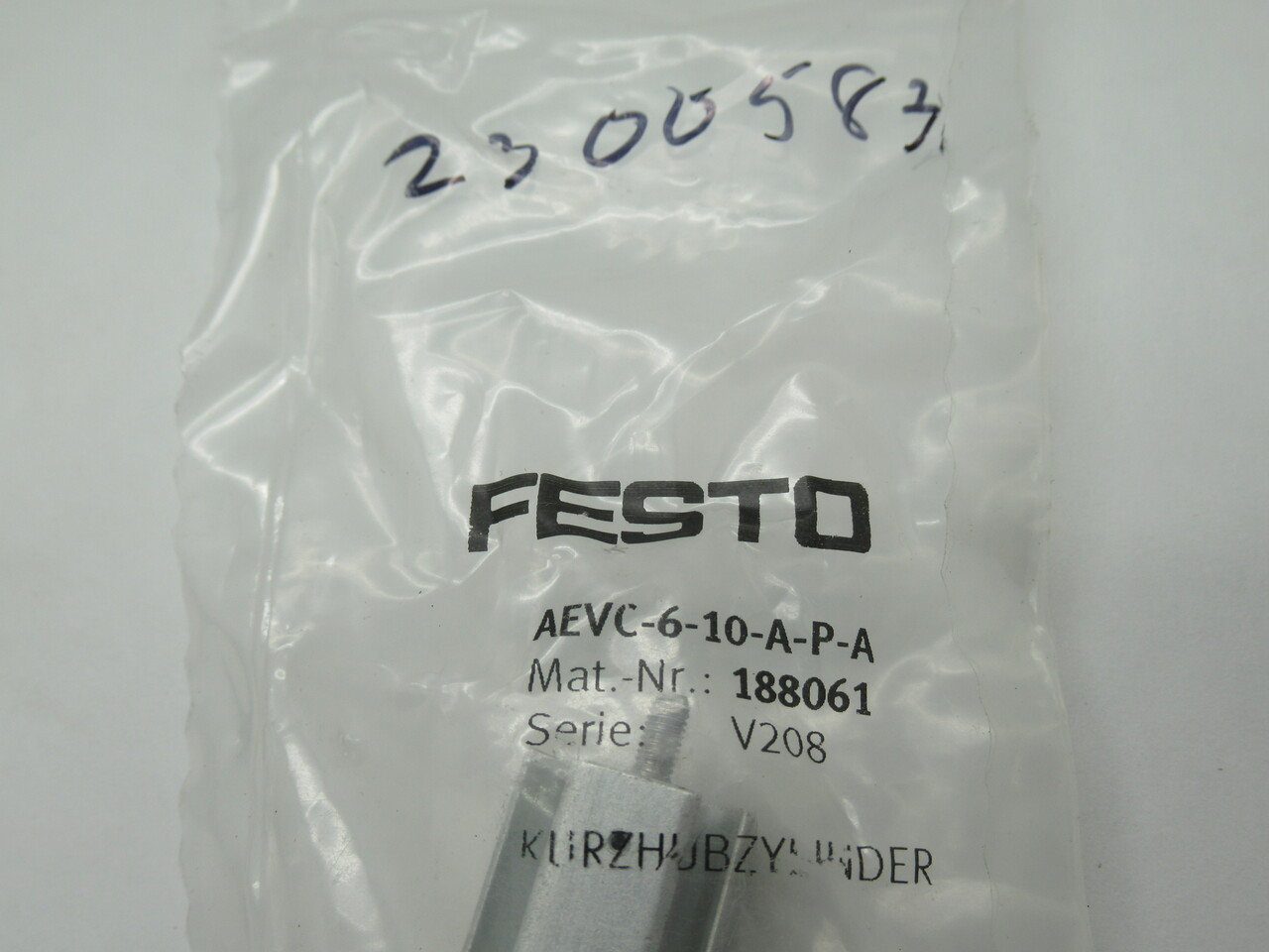 Festo 188061 AEVC-6-10-A-P-A Short-Stroke Cylinder 6mm Bore 10mm Stroke NWB