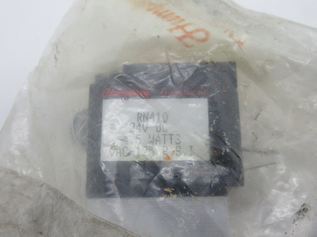 Humphrey RN410-24VDC Solenoid Valve 24VDC 4.5W Vac-125 psi NWB