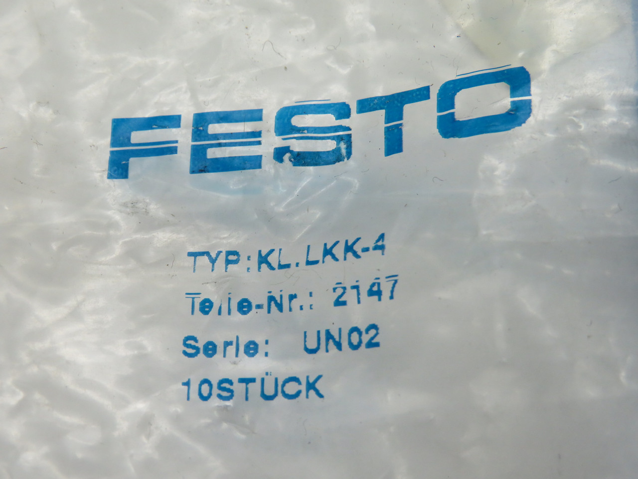 Festo 2147 KL.LKK-4 Multi Tube Holder for Manifold Lot of 9 SHELF WEAR NWB