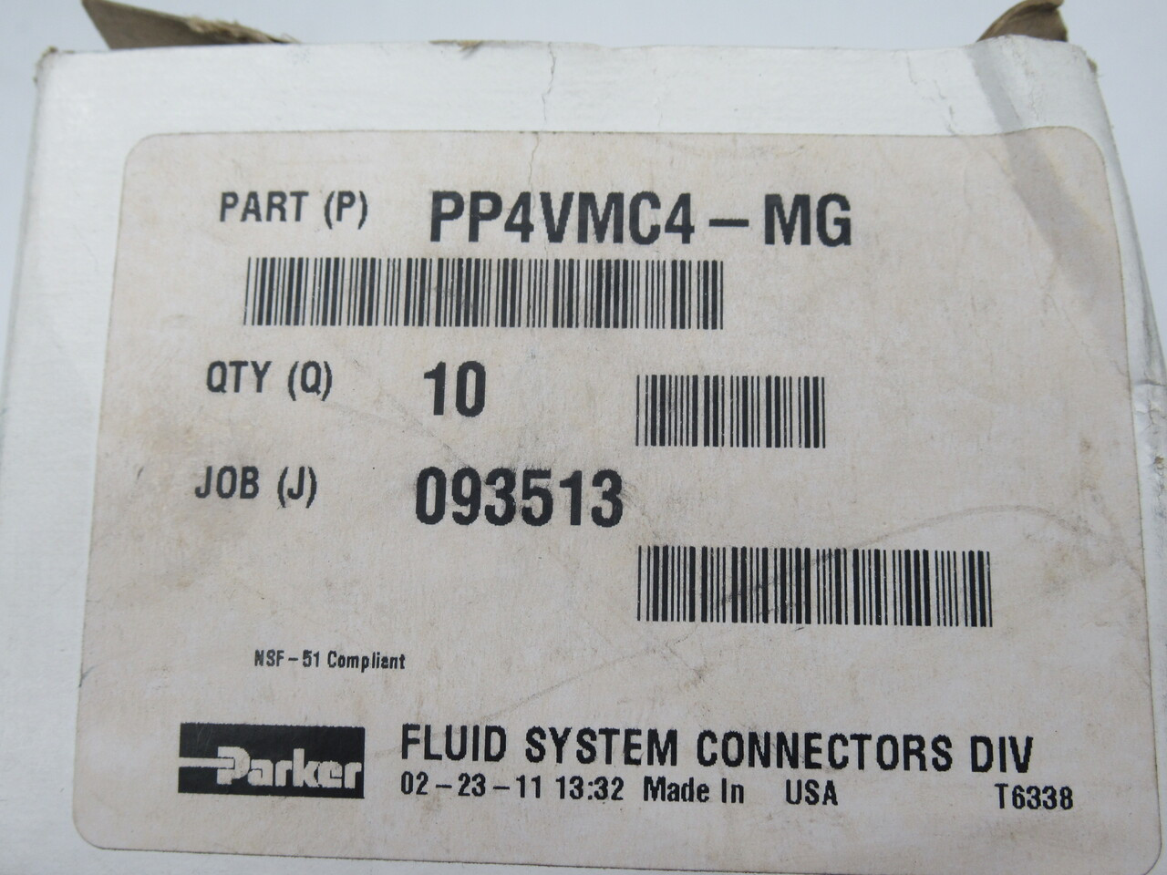 Parker PP4VMC4-MG Polypropylene Ball Valve 1/4" NPT Lot of 9 SHELF WEAR NEW