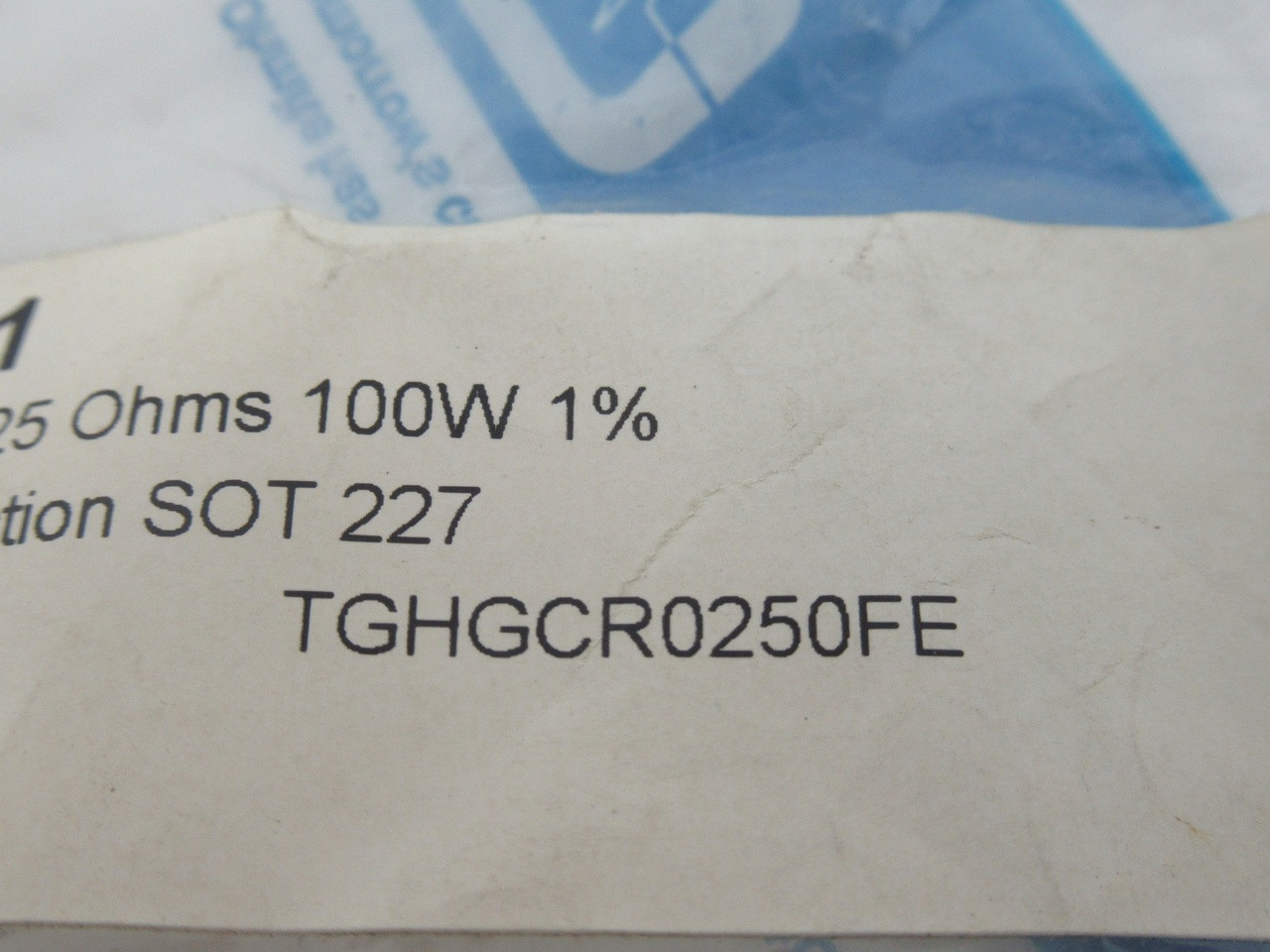 Ohmite TGHGCR0250FE Precision Current Sense Resistor 0.0250 Ohms SHELF WEAR NWB