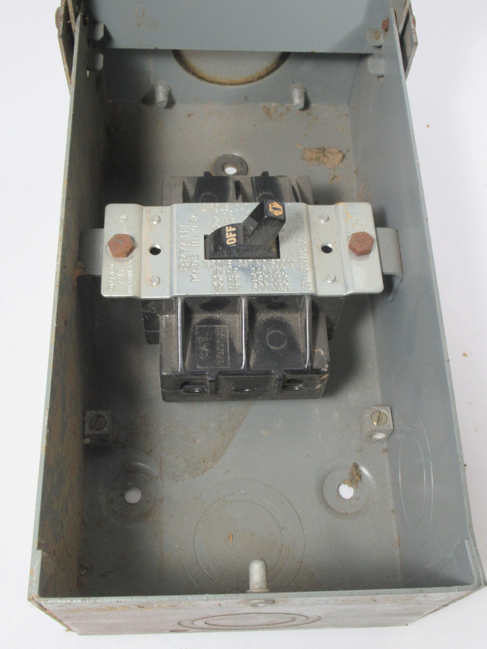 Bryant 60303 Manual Motor Starter W/O Overload Protection 600VAC 60A 3PH USED