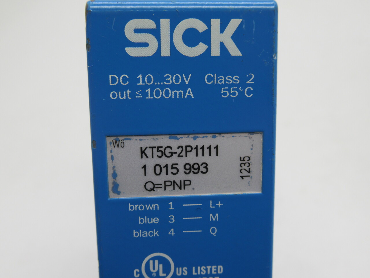 SICK KT5G-2P1111 Contrast Sensor 10-30VDC 100mA 10mm Sensing Distance PNP USED