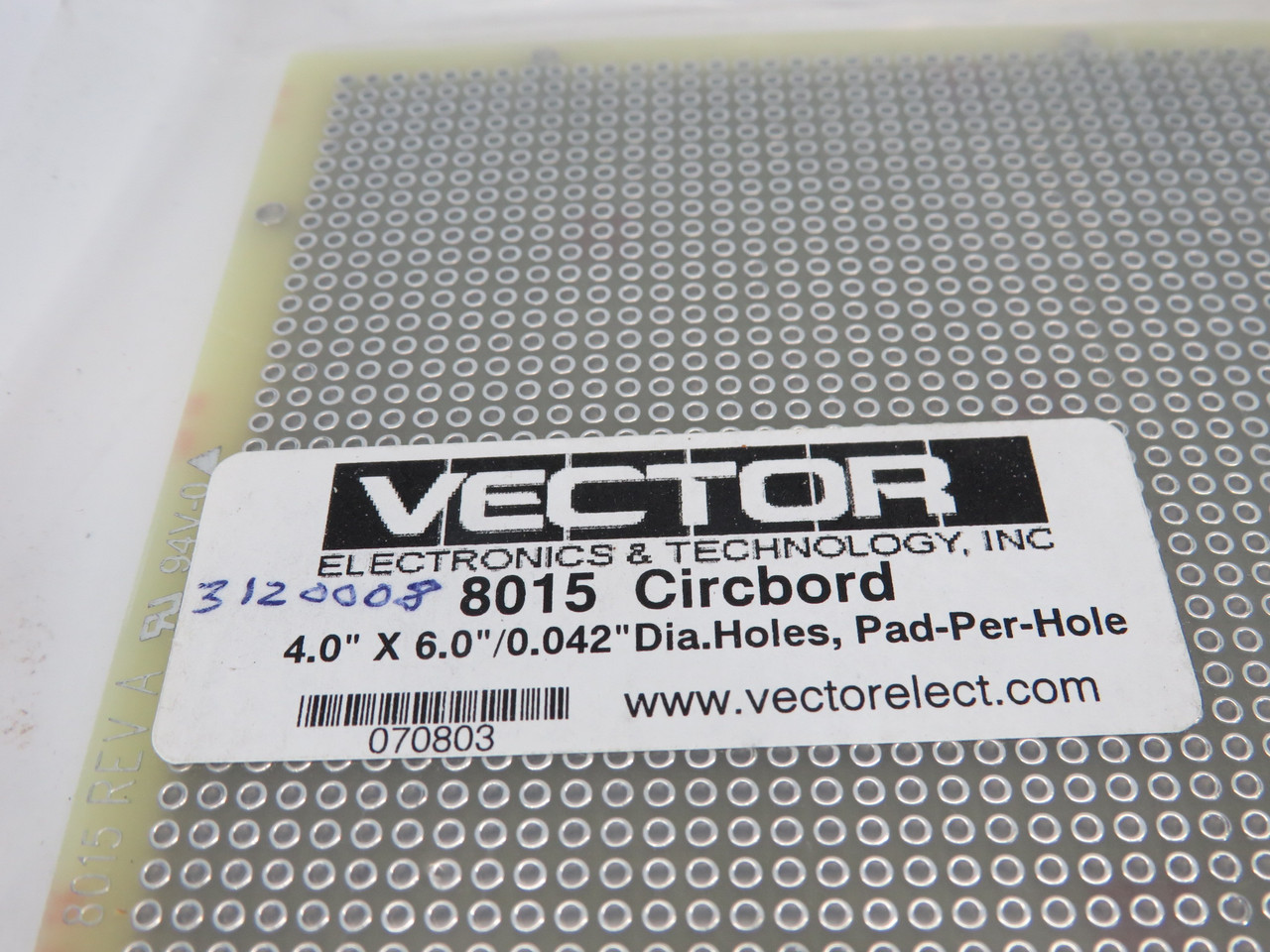 Vector 8015 Circbord 4"W 6"L 0.042" Dia Hole Lot of 6 SHELF WEAR NWB