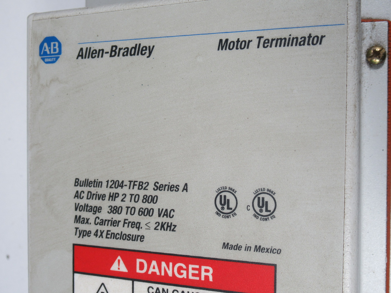 Allen-Bradley 1204-TFB2 Motor Terminal Ser. A 380-600VAC 2-800HP SHELF WEAR NOP