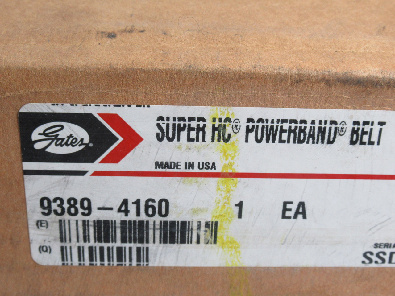 Gates 4/5VX1600 9389-4160 Cogged V-Belt 160"L 5/8"W Per Strand SHELF WEAR NEW