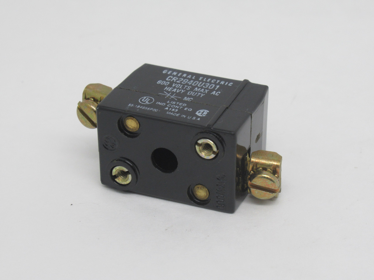 General Electric CR2940U301 Contact Block 600V 1NC BOX SHELF WEAR NEW