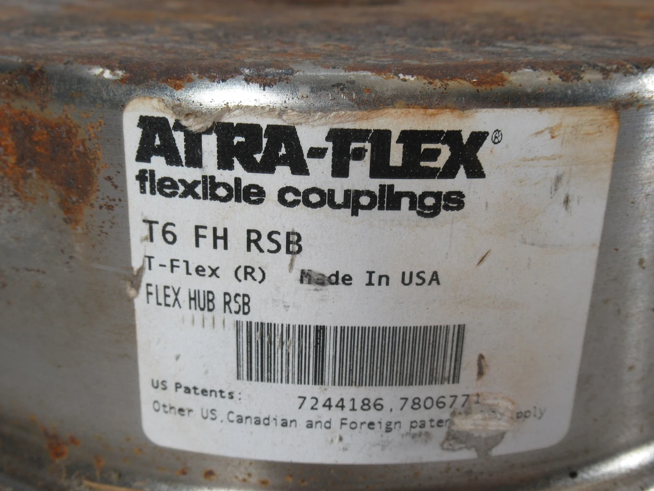 Tsubaki T6FHRSB Atra-Flex Flexible Coupling Hub 1-1/2"ID SHELF WEAR NOP