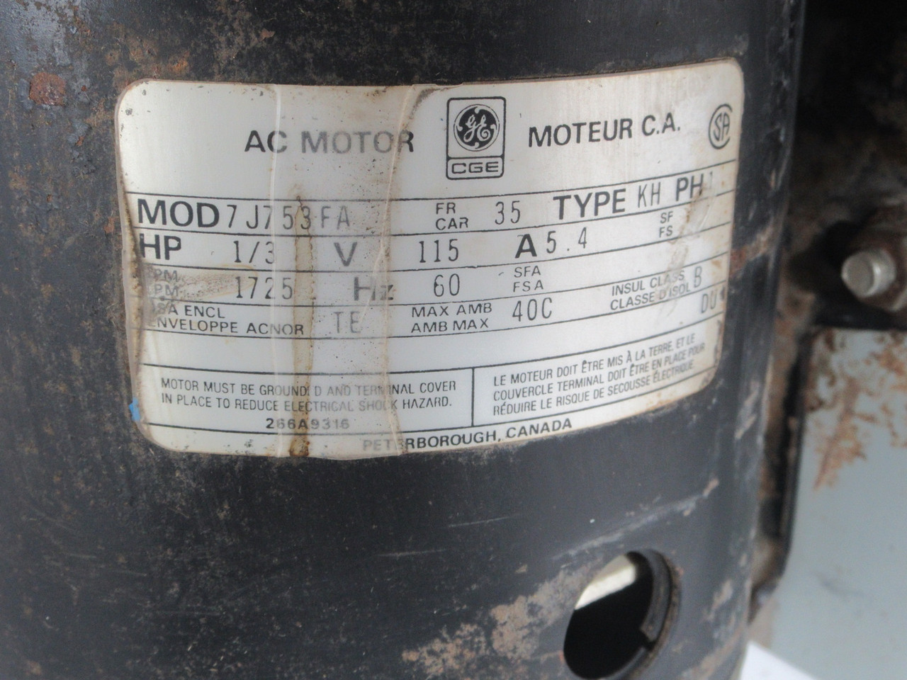 BIF 1711-12-9316 Metering Propsuperb Pump C/W GE Motor 1/3HP SHELF WEAR USED