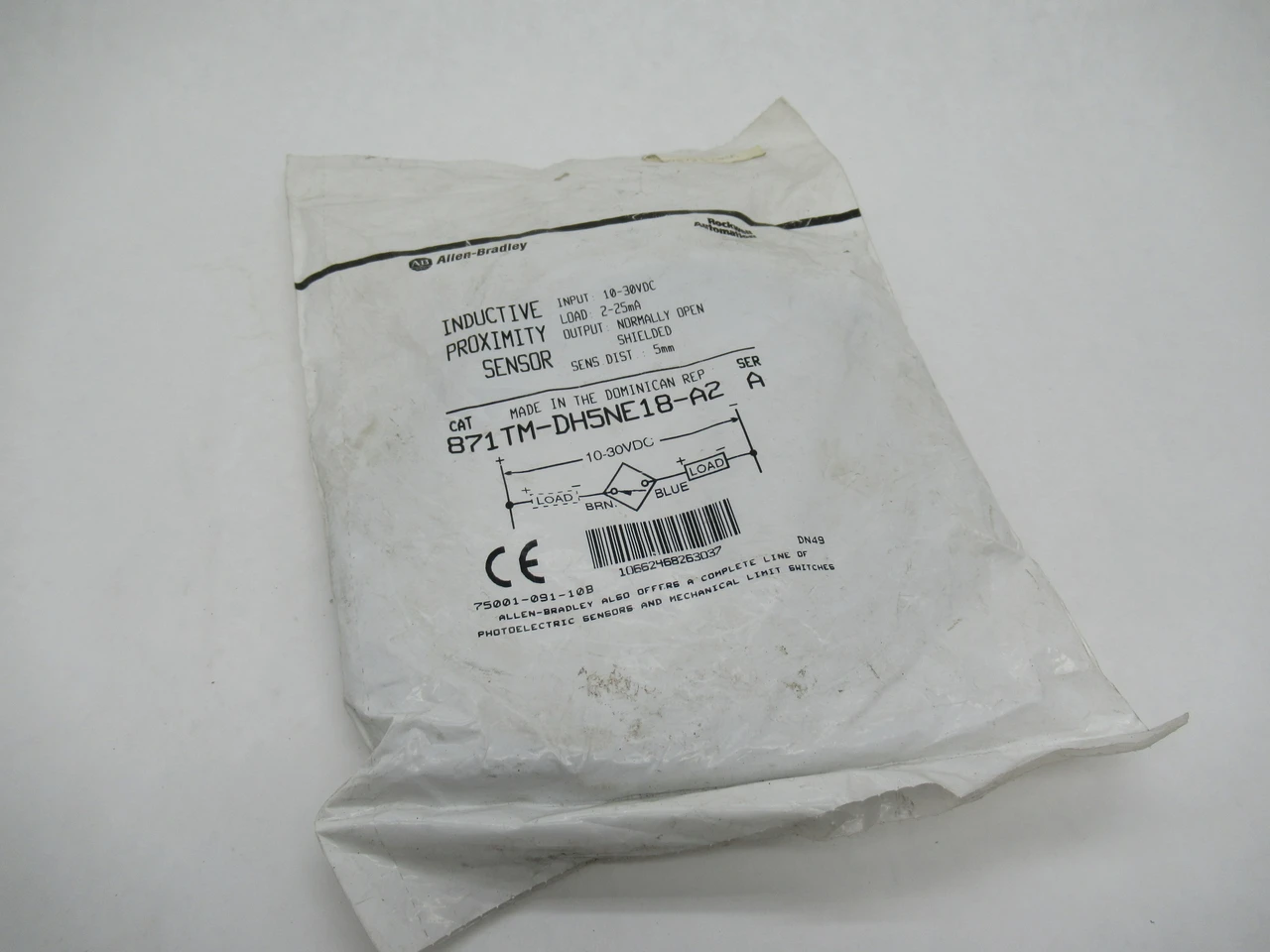 Allen-Bradley 871TM-DH5NE18-A2 Inductive Proximity Sensor Ser A 10-30VDC NWB