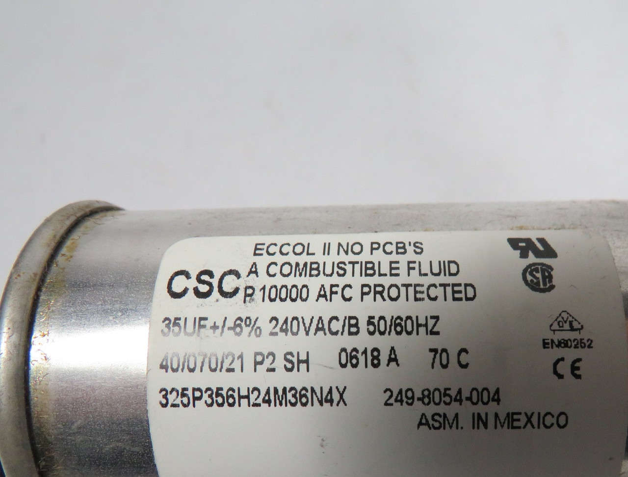 CSC 325P356H24M36N4X Capacitor 240VAC 50/60Hz 35UF NOP