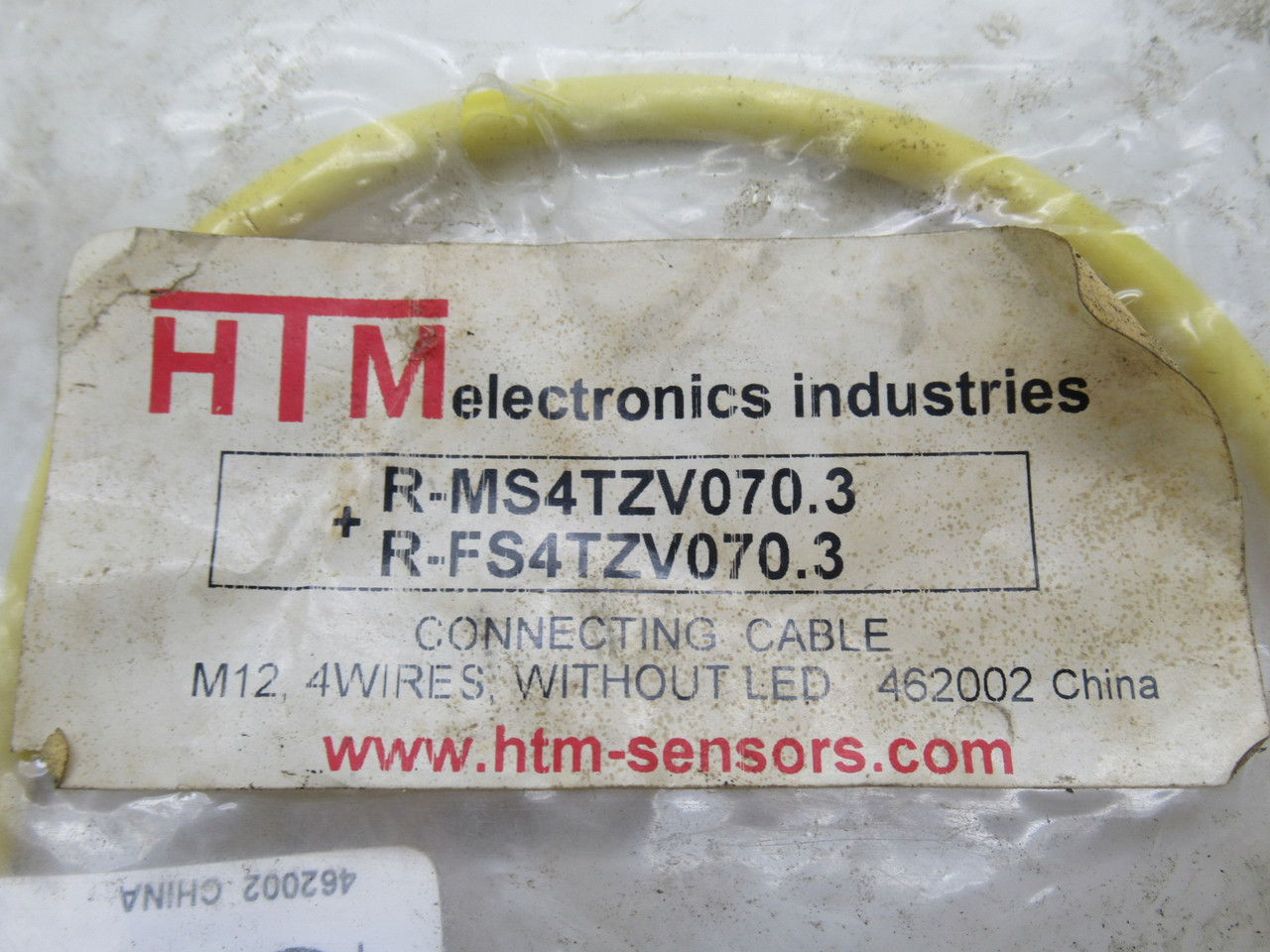HTM R-MS4TZV070.3+R-FS4TZV070.3 Cordset 4P M12 Male/Female 0.3m L SHELF WEAR NWB