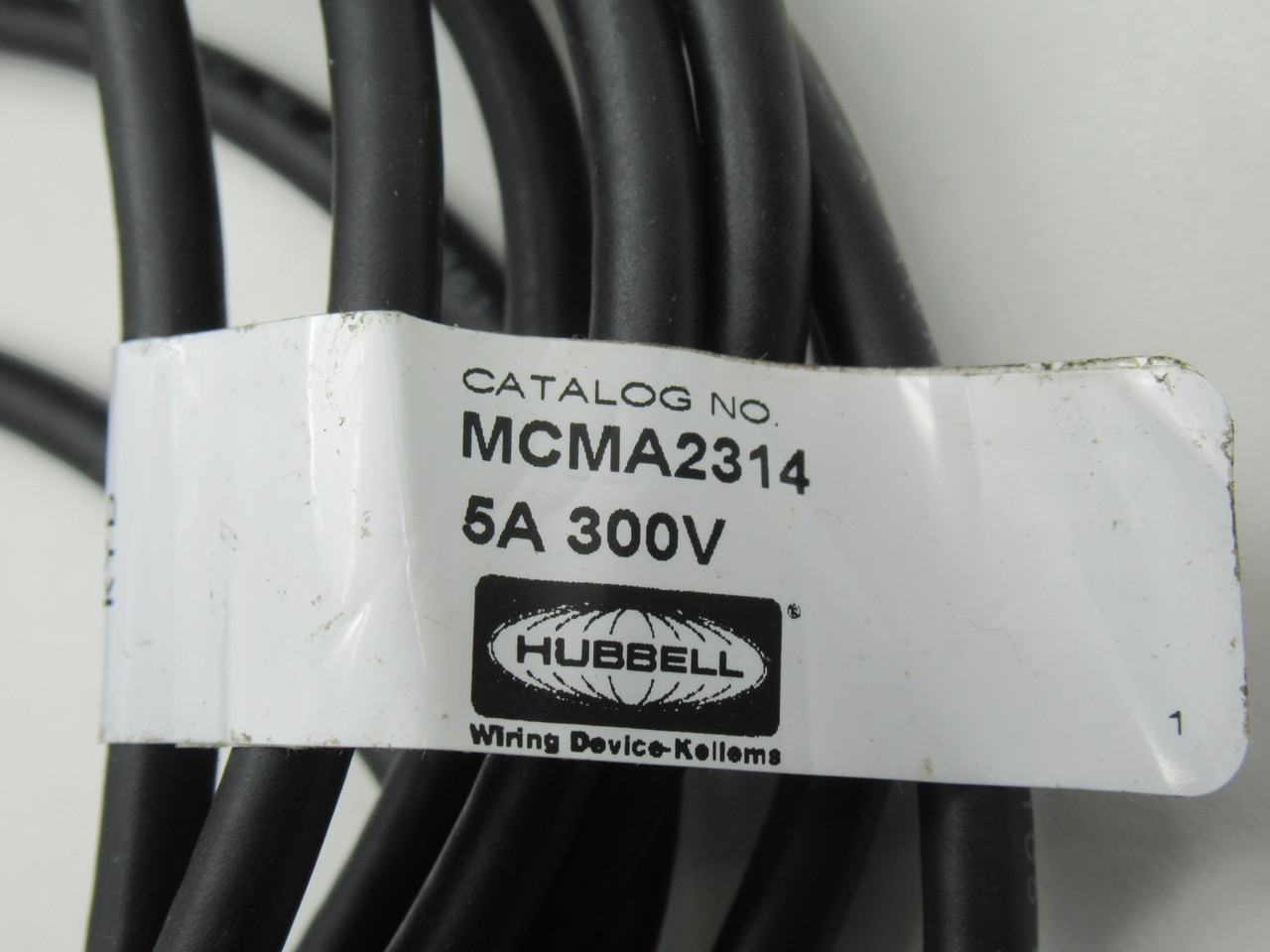 Hubbell MCMA2314 Cable Assembly 3-Pole Angled Female Plug SHELF WEAR NOP
