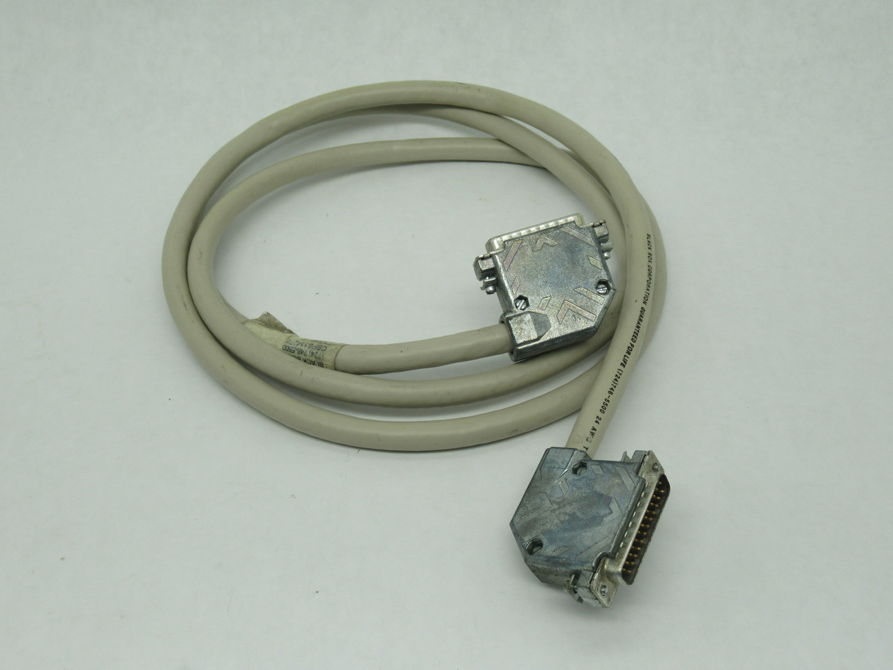 Black Box CBPS114276 Cable Assembly 25-Pin Male/Male 90D D-Sub 6' Length USED