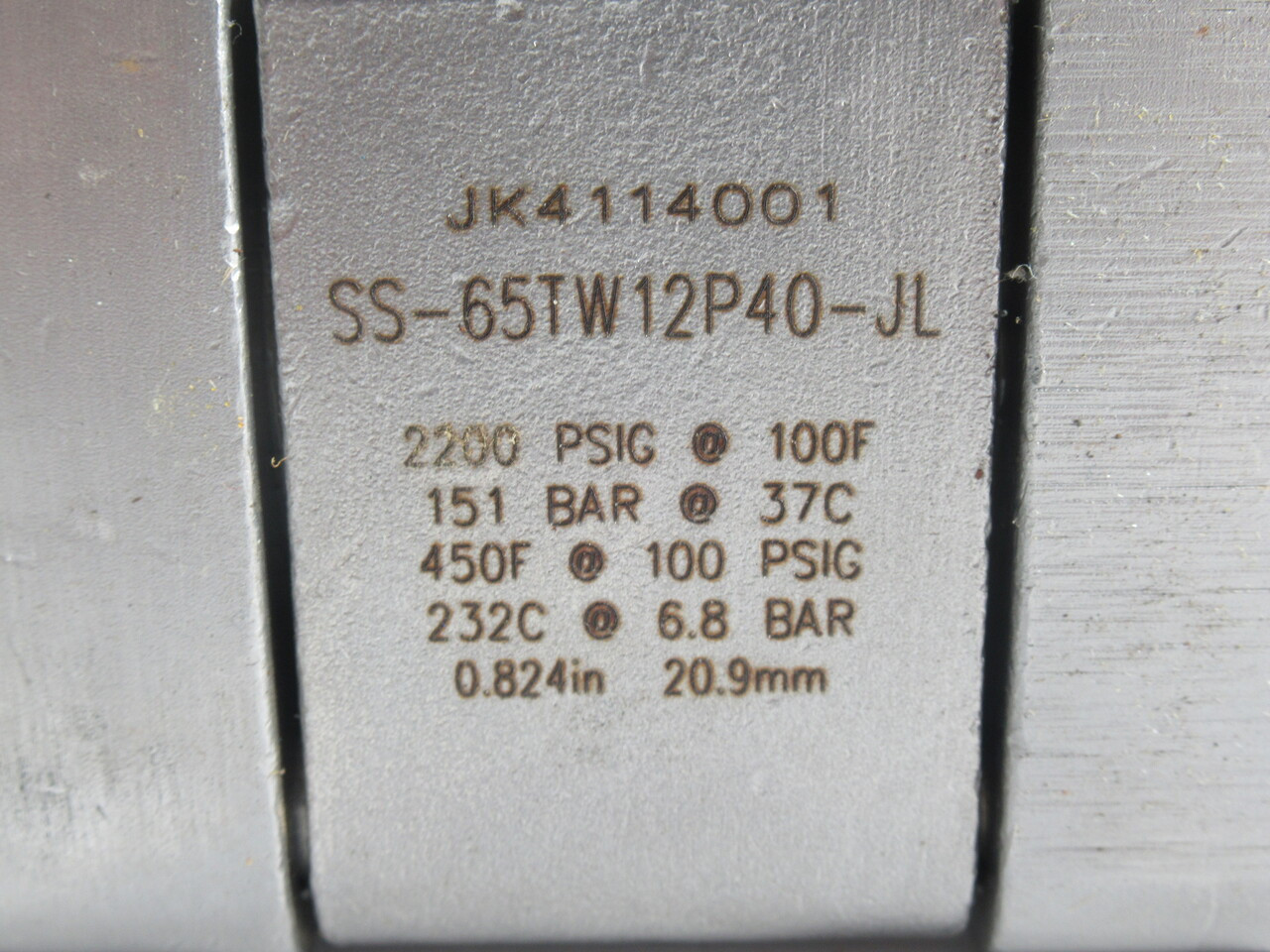 Swagelok SS-65TW12P40-JL 2-Way Stainless Steel Ball Valve 3/4" Pipe End NOP