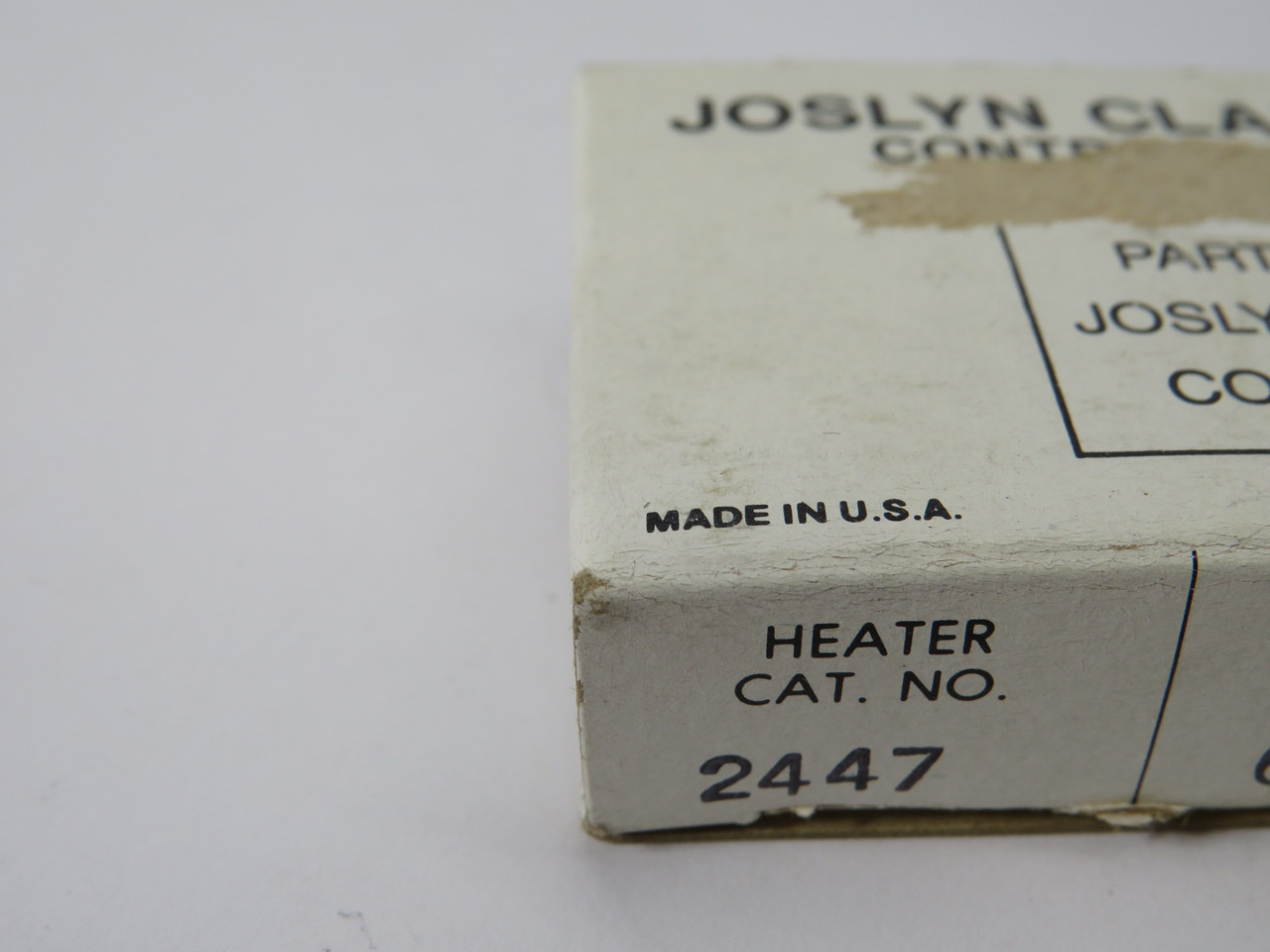 Joslyn Clark 2447 Thermal Overload Relay Heater Element BOX DAMAGE NEW