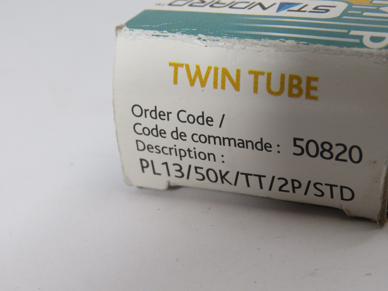 Standard PL13/50K/TT/2P/STD Twin Tube Fluorescent Lamp 13W 2-Pin BOX DAMAGE NEW