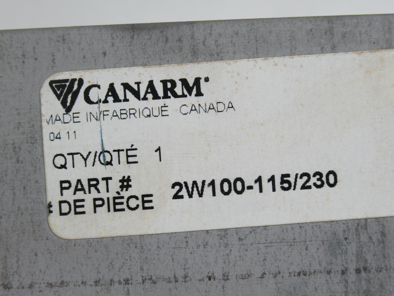 Canarm 2W100-115/230 Multi Product Control Operator 115/230VAC 0.5A 60Hz USED