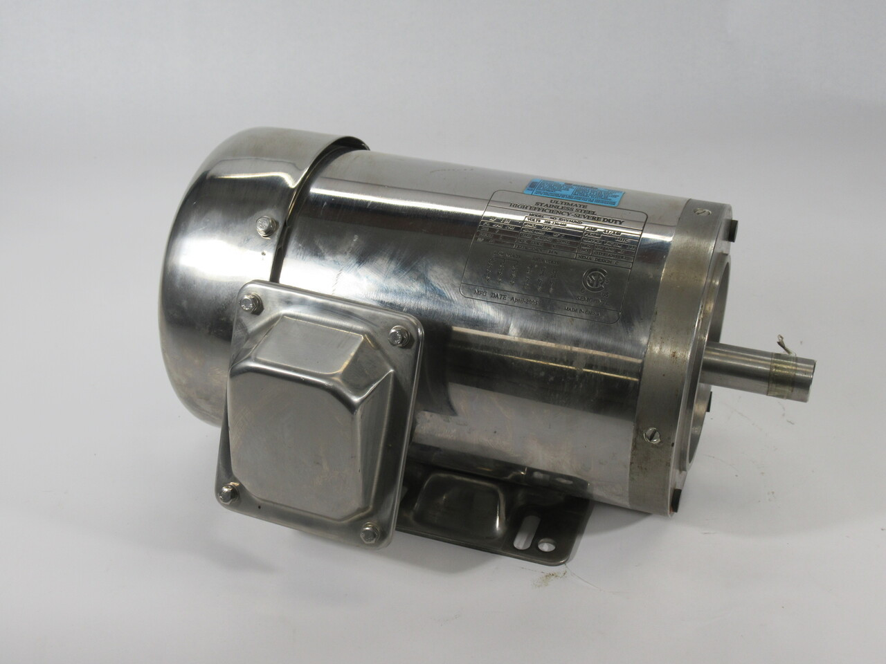 Generic 1-1/2HP 1745RPM 208-230/460V TEFC 3Ph 4.1/2.05A 60Hz MIS-STAMPED USED