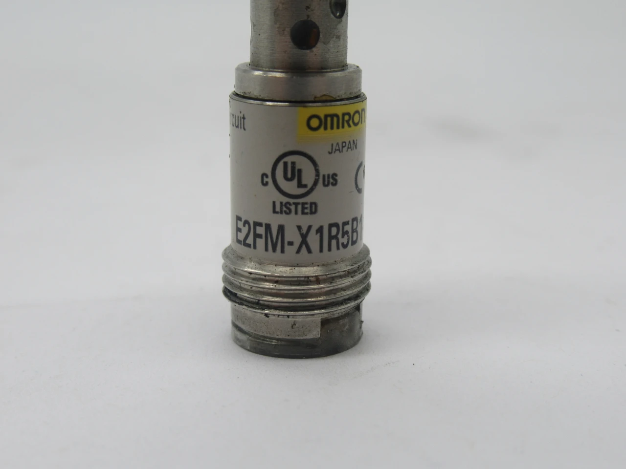 Omron E2FM-X1R5B1-M1 All-Stainless Housing Proximity Sensor 12-24VDC 1.5mm Range USED