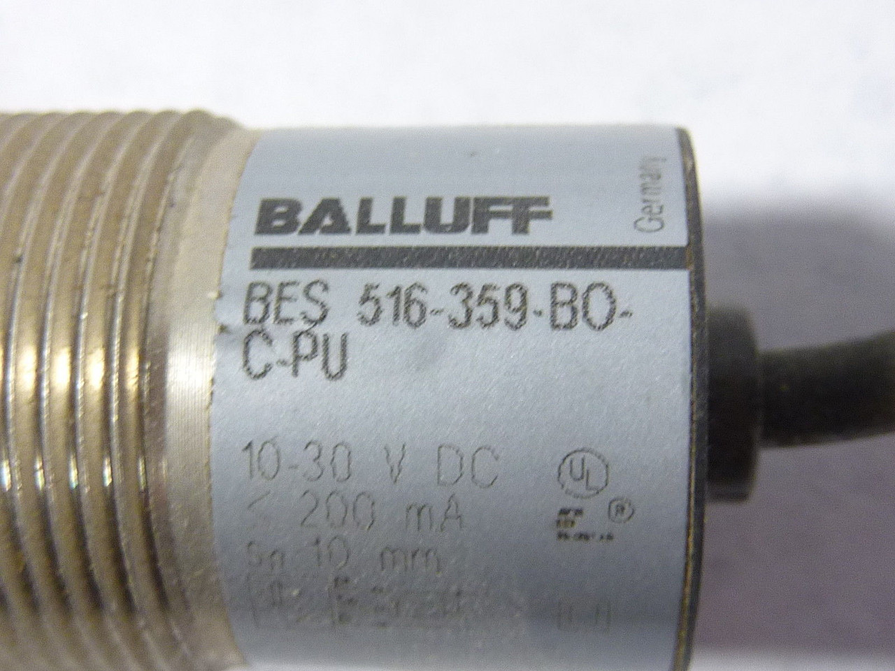 Balluff BES-516-359-BO-C-PU-05 Proximity Sensor 10-30VDC 200mA 10mm D USED
