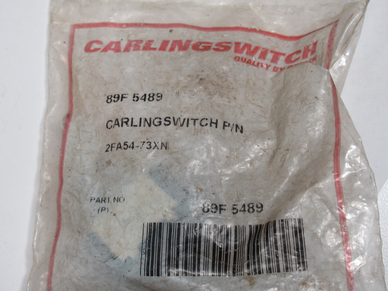 Carling 2FA54-73XN Toggle Switch On-None-Off 1-Pole MISSING HARDWARE NWB