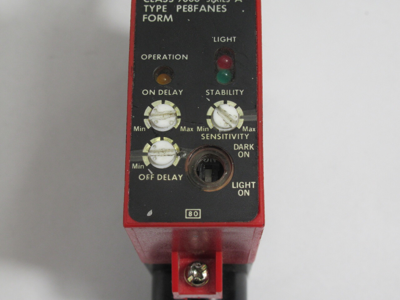 Square D 9006PE8FANES Fiber Optic Switch with Time Delay MISSING HARDWARE USED