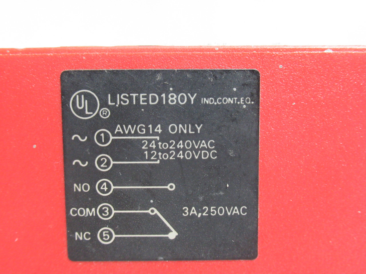 Square D 9006PE8FANES Fiber Optic Switch with Time Delay MISSING HARDWARE USED