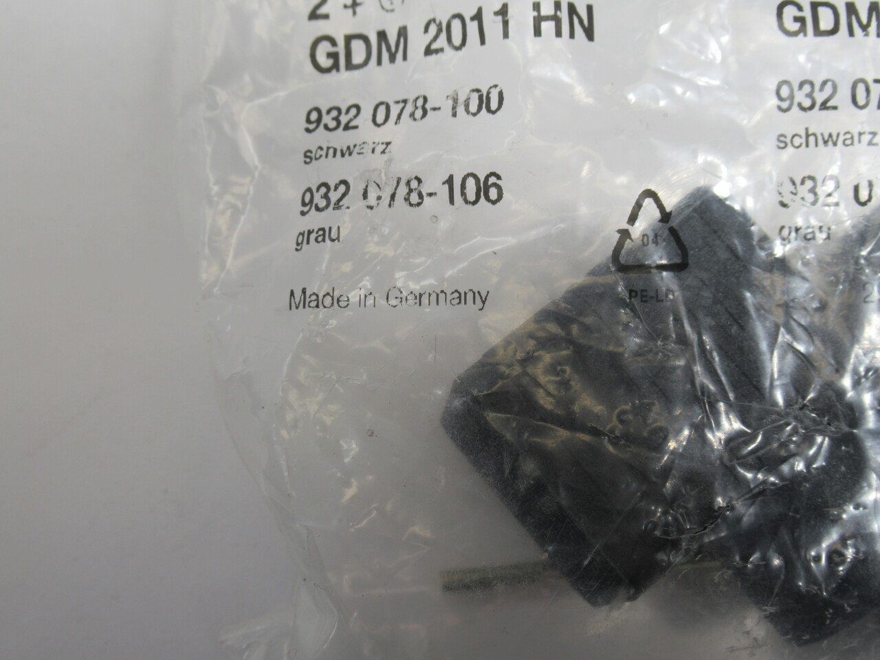 Hirschmann 932-079-100 GDM 3011 HN Valve Connector 3P+G Black HOLEY BAG NWB