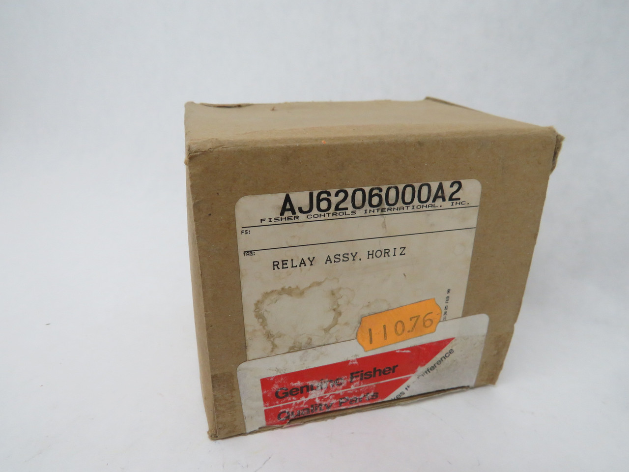 Fisher AJ6206000A2 Horizontal Pneumatic Relay Assembly SHELF WEAR NEW