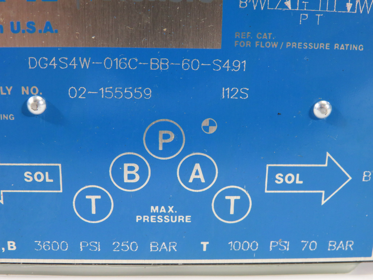 Eaton Vickers DG4S4W-016C-BB-60-S491 Directional Control Valve SHELF WEAR NOP