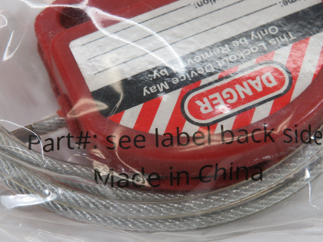 QWork B09V9ZXDYV Lockout Tagout Steel Vinyl Cable Lock 5.9' OPEN BAG ...