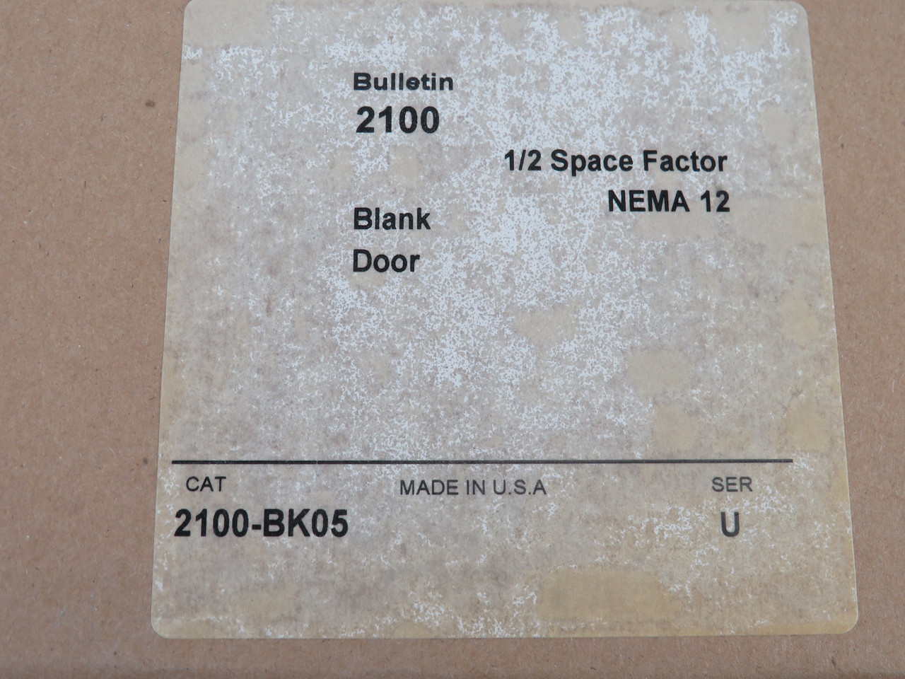 Allen-Bradley 2100-BK05 Series U 1/2 Space Factor Blank Door SEALED NEW