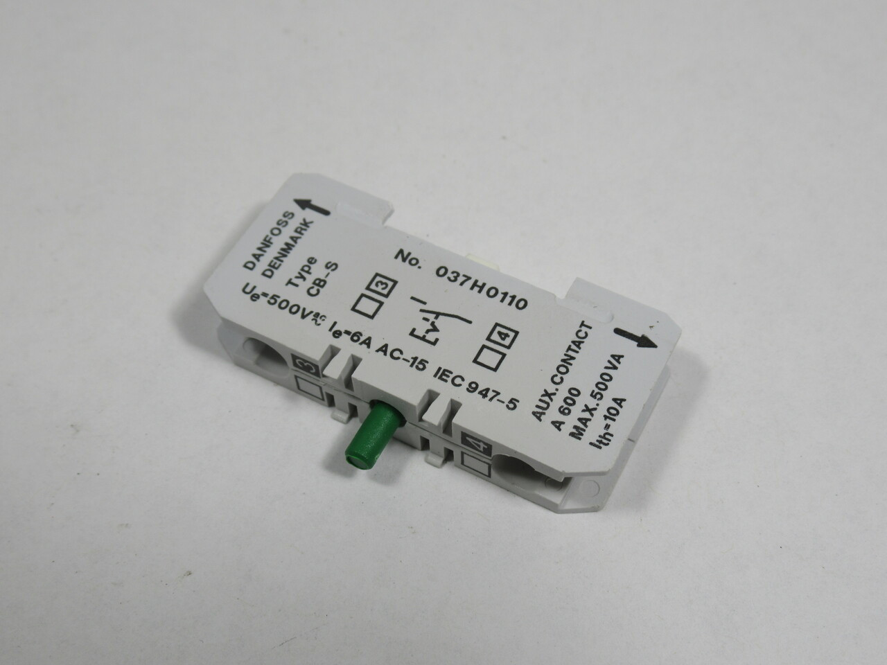 Danfoss 037H0110 CB-S Auxiliary Contact Block 1NO NOP