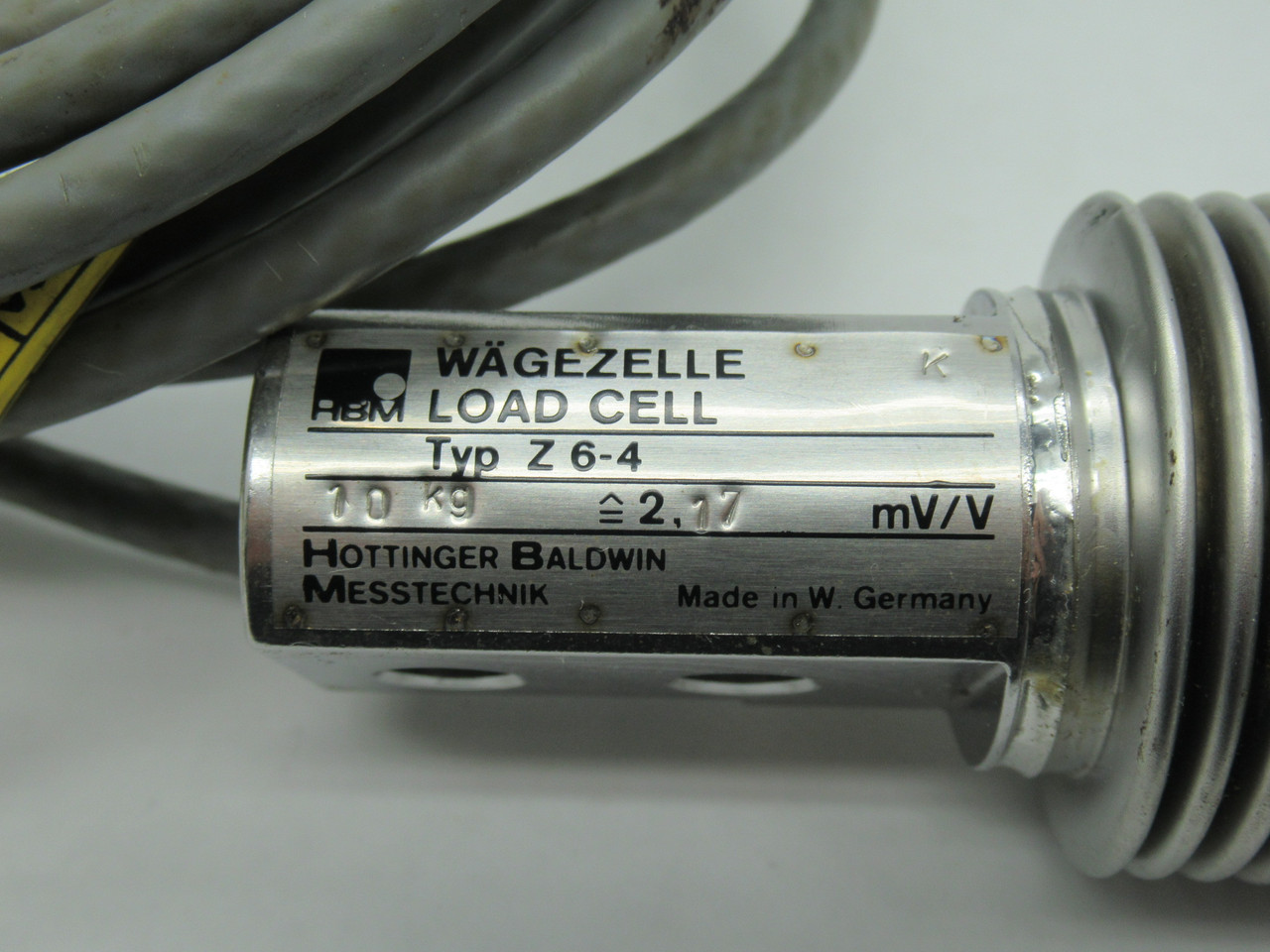 HBM Z6-4 Load Cell 10kg 2.17mV/V 3m Cable Length USED