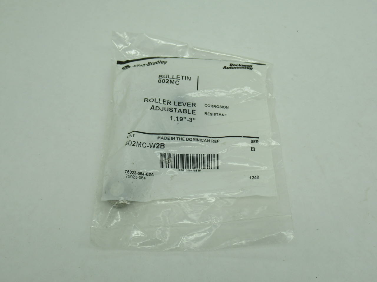 Allen-Bradley 802MC-W2B Series B Adjustable Roller Lever 1.19-3" NWB