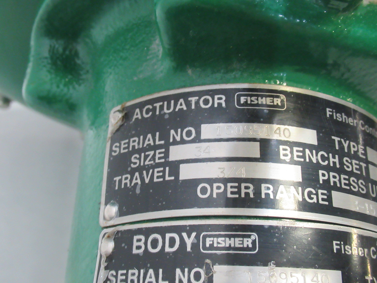 Fisher EZ 667 Size 34 Flanged Steel Pneumatic Actuated Valve ADJUSTED BASE USED