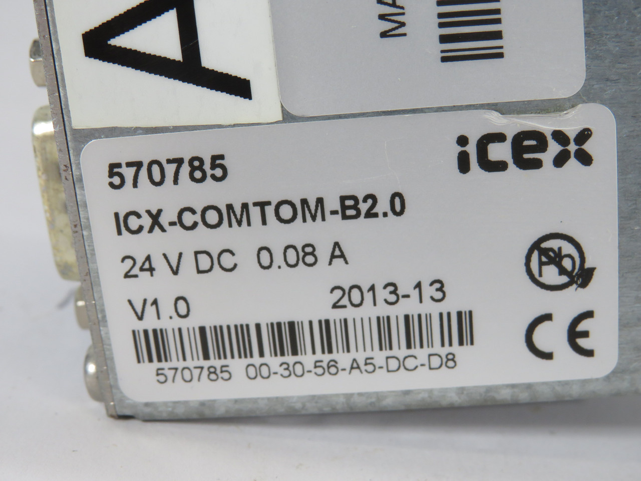 iCEX ICX-COMTOM-B2.0 Smart Data Producer 24VDC 0.08A V1.0 USED