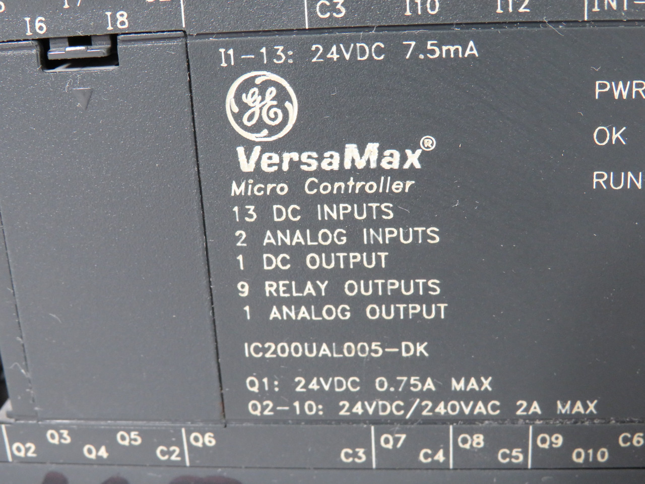 General Electric IC200UAL005-DK Micro Controller 24VDC MISSING TOP COVER USED