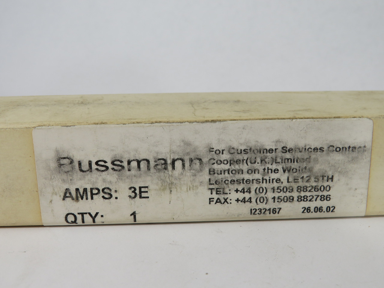 Bussmann 5.5ABWNA3E E-Rated Medium Voltage Current Limiting Fuse SHELF WEAR NEW