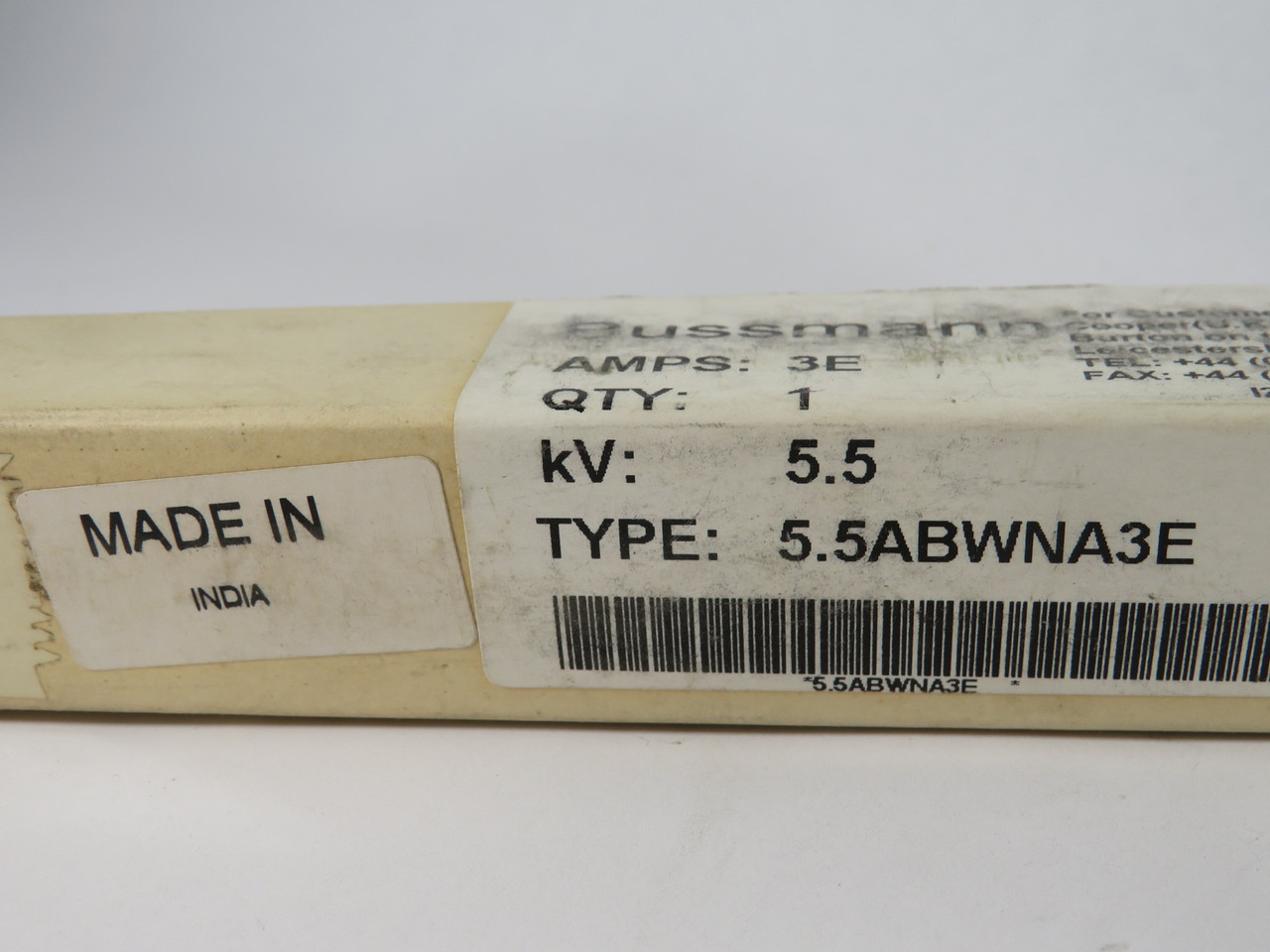 Bussmann 5.5ABWNA3E E-Rated Medium Voltage Current Limiting Fuse SHELF WEAR NEW